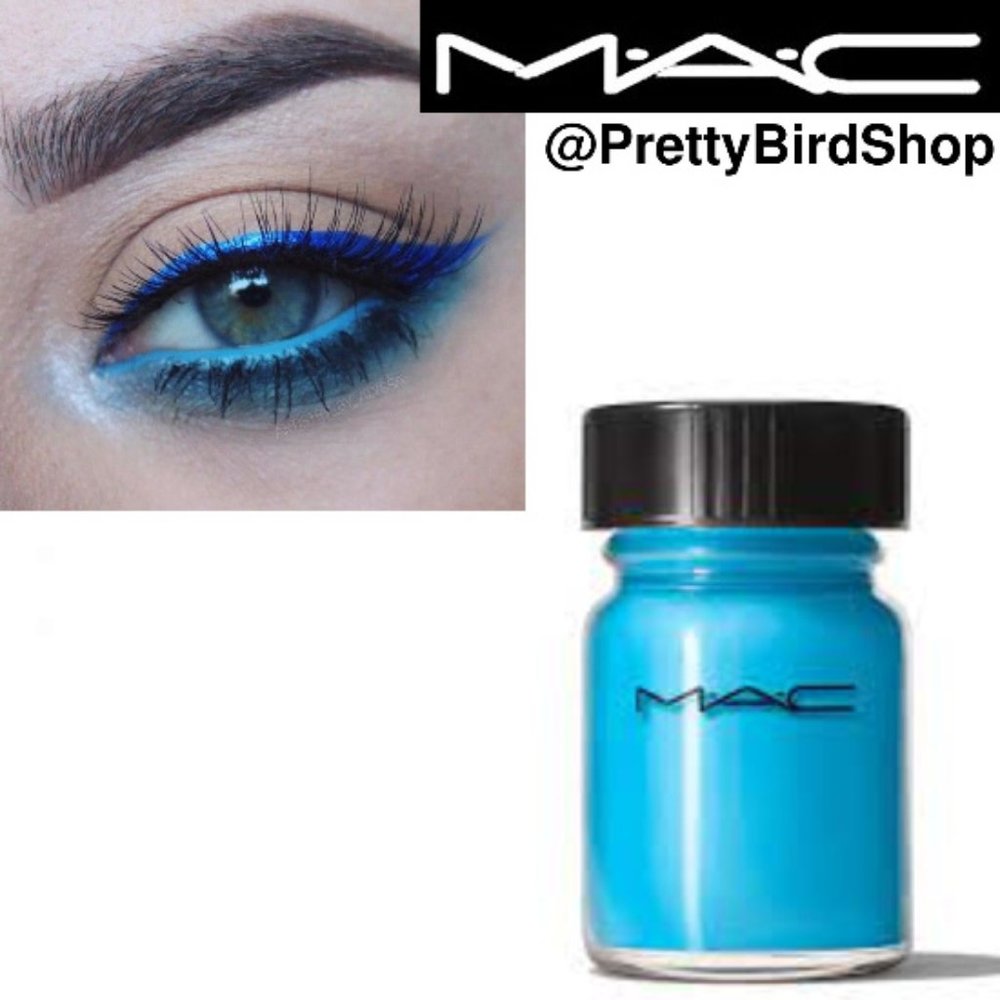 MAC HI-DEF CYAN Acrylic Face & Body Paint NIB liner eyeliner festival Halloween
